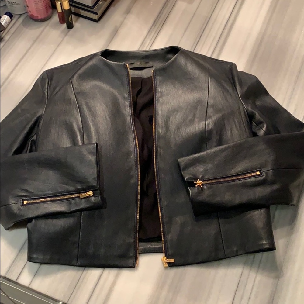 THE ROW lamb skin leather jacket
